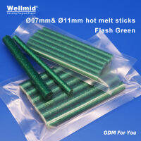 Flash Green Hot Melt กาวแท่ง 7 มม. 11 มม. × 100 มม. วัสดุ EVA DIY Bond โลหะไม้สำหรับปืนความร้อนกาว Araldite ภาพวาดสี-Apeupoe