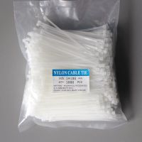 250/500/1000ps Whole Package 3x60/80/100/120/150/200 4x150/200/250 White Milk Cable Wire Zip Ties Self Locking Nylon Cable Tie Cable Management