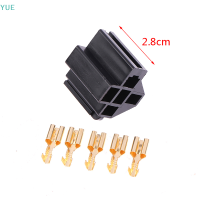 ?【Lowest price】YUE 2ชุดรถ Auto Vehicle 5 PIN RELAY SOCKET Holder พร้อม5pcs 6.3mm copper TERMINALS