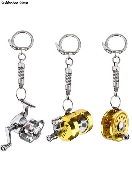 1pcs-alloy-fishing-reel-drum-pendant-keychain-key-wheel-outdoor-fishing-tackle-key-chains