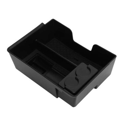 huawe Center Console Organizer Nonslip Armrest Storage Box Black for Modification
