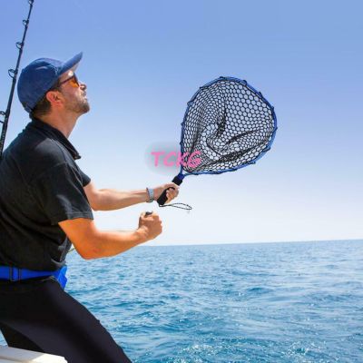 TG Fishing Net Aluminum Pole Retractable escoping Foldable Landing Rubber Net my