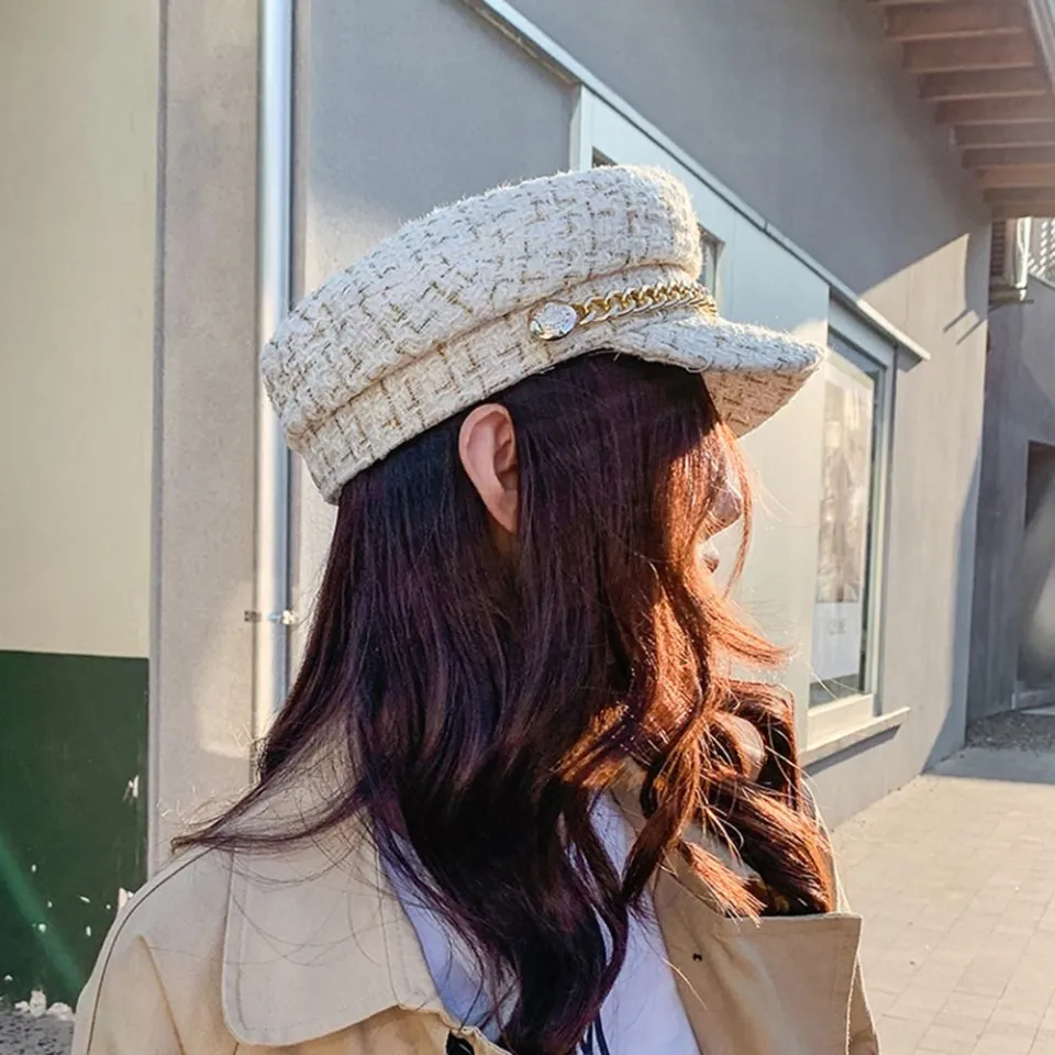 Women's Korean Fashion elegant couple beret hat（#Plaid, checkered,  Grid）Retro adjustment sun protection cotton cap, Women's Fashion, Watches &  Accessories, Hats & Beanies on Carousell