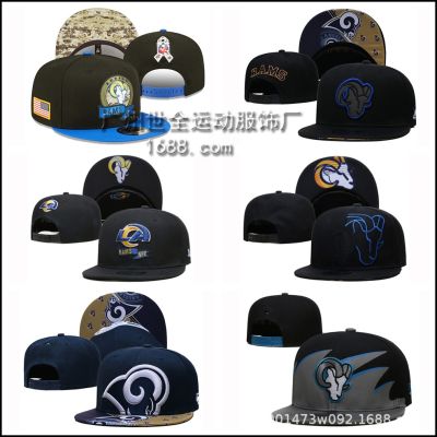 ❇◄❅ Los Angeles Rams football hat men and women embroidery peaked cap sunshade flat brim hat hip-hop baseball cap wholesale