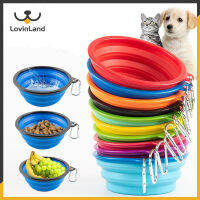 Lovinland Pet ชามซิลิโคนพับได้สำหรับสัตว์เลี้ยง,ถ้วยใส่สุนัขจานขยายได้สำหรับสัตว์เลี้ยงขนาดเล็กให้อาหารแมวชามสำหรับเดินทางขนาด350มล./1000มล.