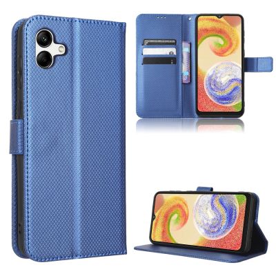 เคส A04กาแล็กซี่ Samsung เคสแท่นวางโทรศัพท์แบบฝาพับเคส A04ลาย PU หนังกลับมีกระเป๋าเงิน