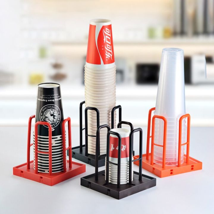 1pc Paper Cup Holder One-time Cup Dispenser Multifunctional Cup Organizer  Storage Rack For Home Coffee Mug