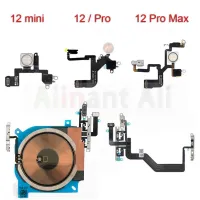 ปุ่มปรับระดับเสียงเดิมชาร์จไร้สาย NFC ปิดเสียงแสงแฟลชพลังงานสายเคเบิ้ลยืดหยุ่นสำหรับ Iphone 12 Pro Max Mini ซ่อมแซมชิ้นส่วน