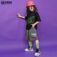 [COD] Loose childrens trendy short-sleeved performance summer new children hip-hop suit boys