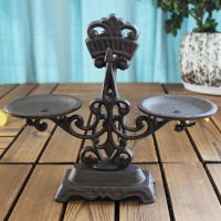 American Country Personality Iron Candle Stand Creative Vintage Heavy Iron Balance Home Decoration Gift Ornament Deko Ständer