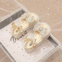 Girls Shoes Childrens Princess Sandals 2023 New Summer Little Girl Medium And Big Children Soft Bottom Western Style Crystal