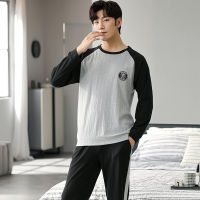 New 2021 Spring Men Pajamas long Sleeve Male Pajama Set Men Pure Full Cotton Pajamas For Men Sleepwear Suit homewear 4XL