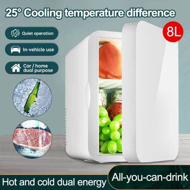 8L Mini Fridge Refrigerator Household and Car Food /Beauty/Skincare ...