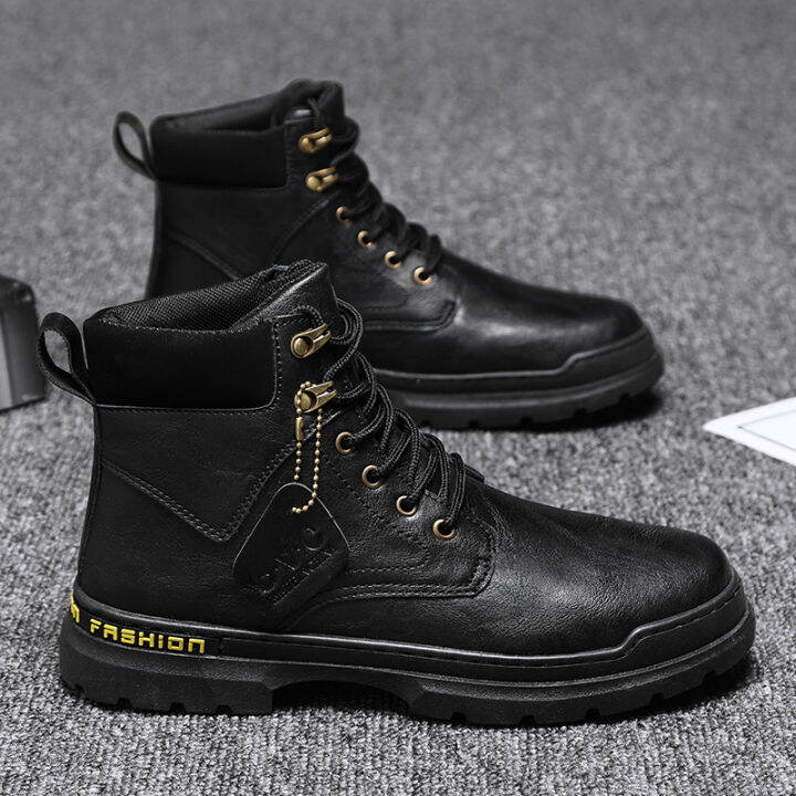 Men's Boots Leather Boots Combat Boots Outdoor Hiking Boots Winter Shoes  Lightweight Non-slip Men's Desert Boots and Ankle Boots | Lazada Singapore