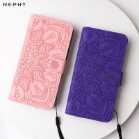 Luxury Leather fold Case For iPhone 14 13 12 11 X XR XS 5 6 7 8 Phone Full Cover Retro 3D Mandala Flower Wallet With Strap Stand