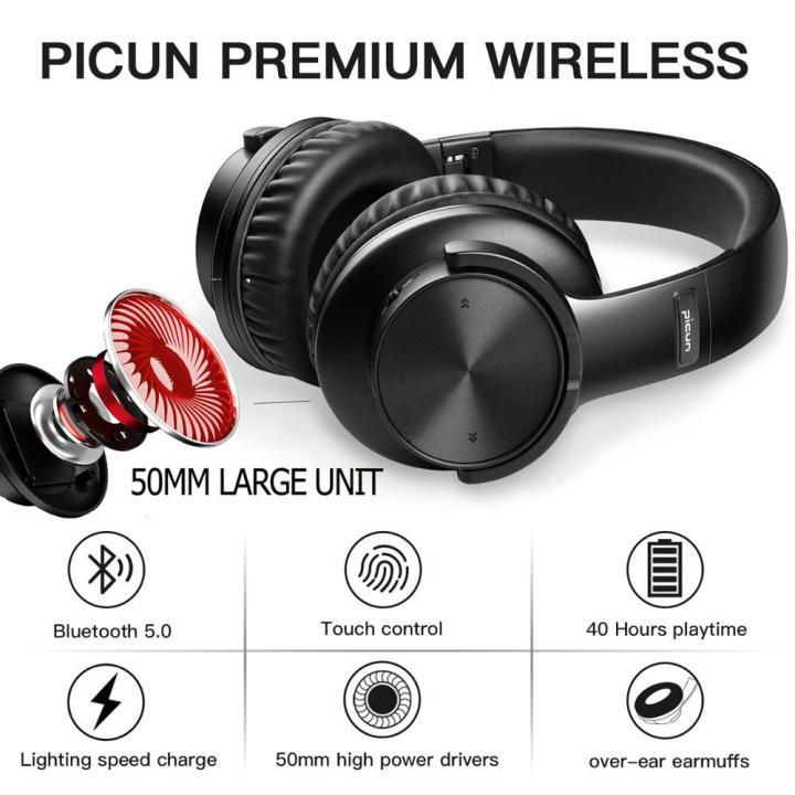 picun-b8-bluetooth-headphones-touch-control-wireless-headphone-with-mic-over-ear-earphone-tf-card-stereo-headset-for-phone-pc