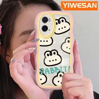 YIWESAN เคส A36สำหรับ OPPO A76 A96ลายกระต่ายน่ารักขอบกันกระแทกแบบใสนิ่มเคสมือถือโปร่งใสลายกล้องถ่ายรูปสุดสร้างสรรค์เคสซิลิกาเจลฝาครอบป้องกัน