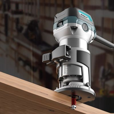 710W 30000rpm Woodworking Electric Trimmer Wood Milling Engraving Slotting Trimming Machine Carving Machine Routers