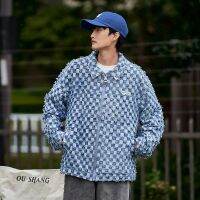 (M ~ 3xl) American -Style Chessboard Gulipus Jacket Man, BF การออกแบบญี่ปุ่น, แจ็คเก็ตสตรีมมิ่ง, สปริงและแบรนด์กระแสน้ำในฤดูใบไม้ร่วง