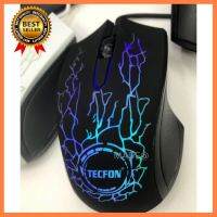 MOUSE TECFON รุ่น TF-128 เมาส์ Gaming ไฟ 7 สี ไฟกระพริบเปลี่ยนสลับสีเองได้อัตโนมัติ(Counterweight Design) เลือก 1 ชิ้น 1 อย่าง Computer คอมพิวเตอร์ Case wifi wireless bluetooth pad fan ลำโพง หูฟัง ไร้สาย HDMI USB TypeC Mini Keyborad Mouse Game เกม