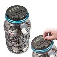 BANDA Gift Automatic LCD Display Digital Coin Counter Piggy Bank Coins Counting Jar Money Saving Box