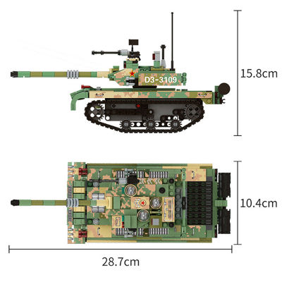 486ชิ้นทหาร WW2 Rc ถังสงครามของเล่นรุ่นการควบคุมระยะไกลอาคารบล็อกเมือง RC ยานเกราะรถยานพาหนะอิฐของเล่นสำหรับของขวัญเด็ก