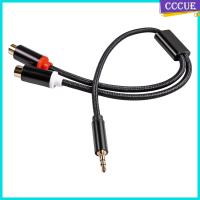 Cccccccccue 3.5มม. เพื่อดูเอิ้ล RCA สายเคเบิลตัวผู้ไปยังตัวเมียสำหรับเครื่องขยายเสียงติดคอนโซลผสมสเตอริโอ