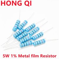 10pcs/lot 5W 1 Metal film Resistor resistance 0.1R 10M 1K 1.2 1.3 3.3 10 22 33 120 360 18 390 470 82 R K ohm 10K 100K 1M