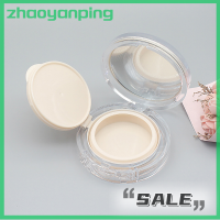 Zhaoyanping ตลับแป้งพัฟเบาะอากาศเปล่า15G 0.5Oz ภาชนะกล้องแต่งหน้าเครื่องสำอางแบบพกพาพร้อมกระจกฟองน้ำแป้งแต่งหน้าสำหรับบีบีครีมรองพื้น