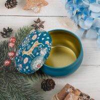 Christmas Decoration Deer Tinplate Mini Tin Boxes Girls Gift Wedding Candy Box Round Storage Case Vintage Elk Jewelry Iron Can Storage Boxes