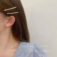 【cw】 Barrettes Womens Exquisite Side Clip Small Pearl Shredded Hair Bangs Clip Bar Hairclip Side Clip