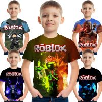 ❁✳☑ เสื้อยืดแขนสั้นลําลอง พิมพ์ลายการ์ตูน Roblox เหมาะกับของขวัญวันเกิด แฟชั่นสําหรับเด็กผู้ชาย