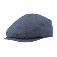 หมวกแบน Denim Beret หมวกคลาสสิกสำหรับผู้ชายผู้หญิงฤดูร้อน Peaked หมวกชายหญิงหมวก Solid Light ผ้าฝ้ายสีฟ้า Newsboy หมวก