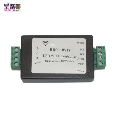 Yingke H801 Rgbw ตัวควบคุม Wifi Led ตัวควบคุม Rgb Led Dc5-24v อินพุต5ch * เอาต์พุต4a สำหรับ5050 2835 3528 Led แบบ Smd ริบบิ้นเทปแถบไฟ