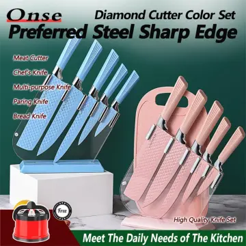 Farberware Edgekeeper 15-piece Stainless Steel Basic Red Knife Block Set  knife kitchen chef knife knives - AliExpress