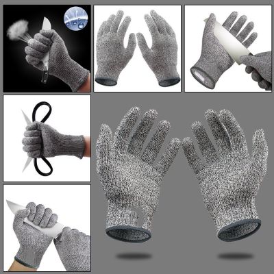 【CW】 1 Cut Resistant Fishing Gloves Breathable Protection Safety Anti Outdoor Meat Cutting Tackle Assist