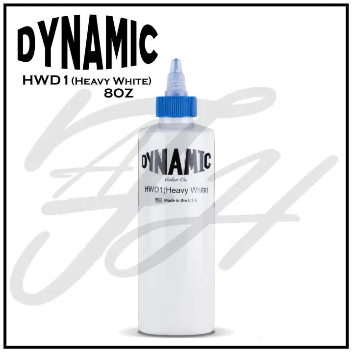 dynamic-hwd1-tattoo-ink-white-color-หมึกสักไดนามิค-หมึกสักลาย-สีสัก-สีขาวหนัก-อเมริกาแท้-ขนาด-8-ออนซ์