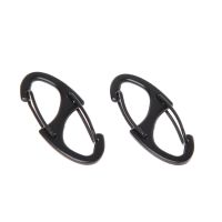 【 SALE】2Pcs 8 Shape Carabiner Mini พวงกุญแจ EDC แบบพกพากลางแจ้ง Hook แขวนหัวเข็มขัด