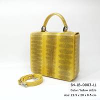 Prang Sea Snake Leather Top Handle Bag กระเป๋าถือสตรี กระเป๋าผู้หญิง หนังงูทะเล SN-LB-0003-LL