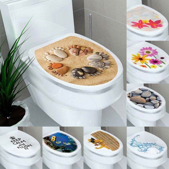 okdeals01 Pedestal Home Removable Waterproof Pan Toilet Sticker WC