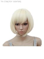 Fei-Show Wig Synthetic Heat Resistant Fiber Wavy Hair Blonde Hair Peruca Costume Cartoon Cos-play Short Bob Student Hairpiece [ Hot sell ] TOY CENTER