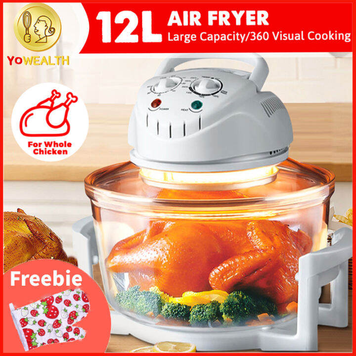 【Free Gift】 Air Fryer 12L Large Capacity Turbo Broiler Air Fryer