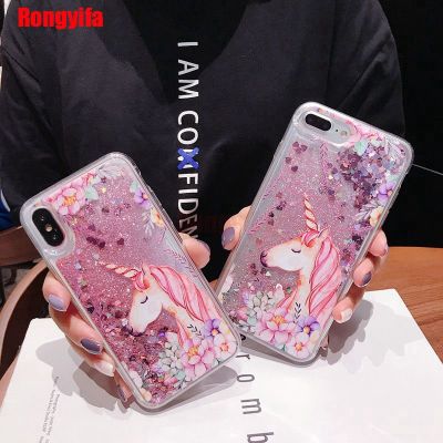 For Samsung Galaxy A7 A5 A3 2017 2016 J2 Prime Grand Prime Case Quicksand Liquid Whale Unicorn Bling