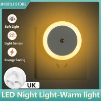 110V-220V LED Night Light UK Plug Light Sensor Control Nightlight Lamp Mini light For Children Living Room Bedroom Lighting