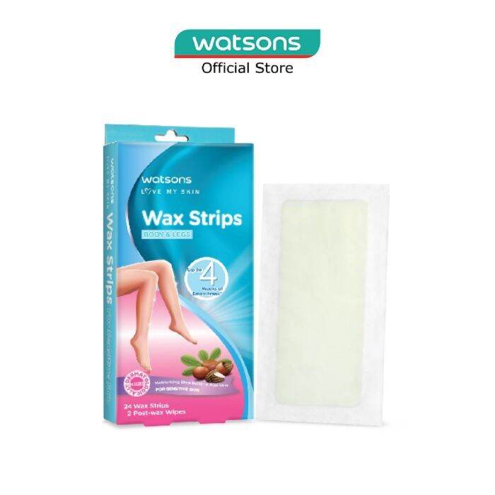 WATSONS Wax Strips For Body & Legs With Moisturising Shea Butter & Aloe ...