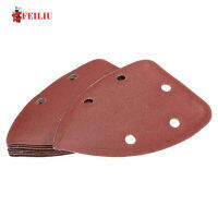 FEILIU 5-Hole Triangle Red Sand Flocking Sandpaper Sheet Self-Adhesive Polishing Sheet Back Pneumatic Grinding Special-Shaped