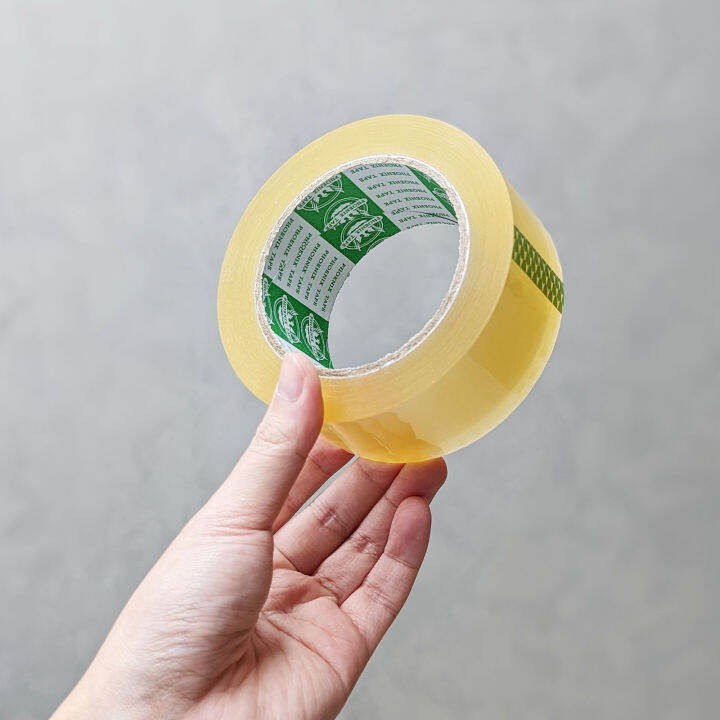 phoenix-green-packaging-tape-48-mm-low-noise-เทปใสติดกล่องพัสดุ-เสียงเบา-ความยาว-100-หลา-1ชื้น-ของแท้