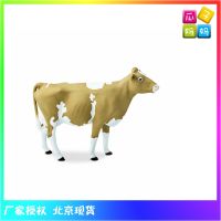 ? Genuine and exquisite model Safari Guernsey Cow Simulation Farm Animal Model Toy Intact 162029