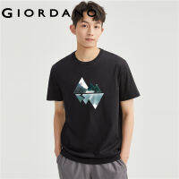 GIORDANO Men ARTAND Series T-Shirts Short Sleeve Print Summer Tshirts 100% Cotton Crewneck Relaxed Fashion Casual Tee 91093010