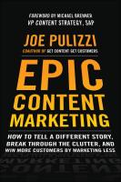 หนังสืออังกฤษใหม่ Epic Content Marketing: How to Tell a Different Story, Break through the Clutter, and Win More Customers by Marketing Less [Hardcover]